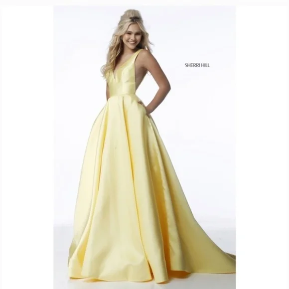 Sherri Hill 51856 Prom Dress - Yellow | NewYorkDress